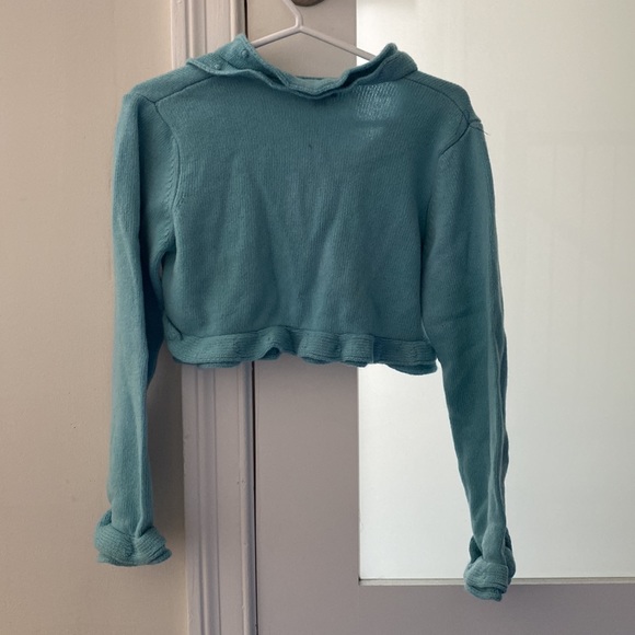 Benetton Girls Blue Cardigan with Butterfly - Picture 5 of 8